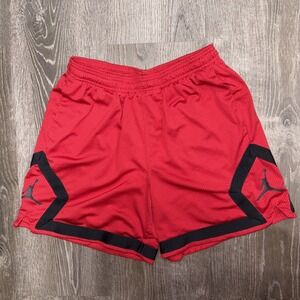 Nike Air Jordan Diamond Basketball Mesh Shorts Gym Red Black Men's M Dri-Fit